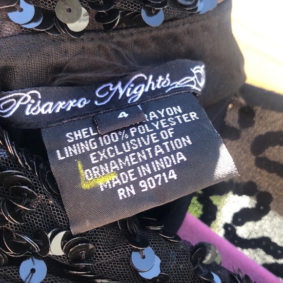 Pisarro Nights Sequins Dress Size 4 - Picture 5 of 8